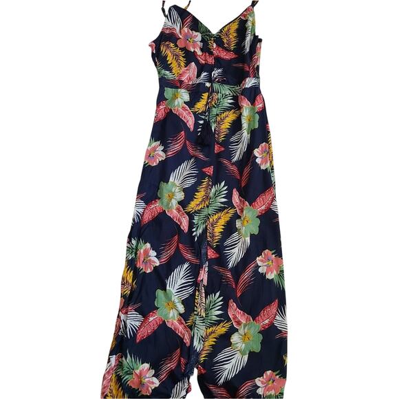 Sadie & Sage Floral Tropical Navy Blue Maxi Dress NWT Size Small - Picture 11 of 11